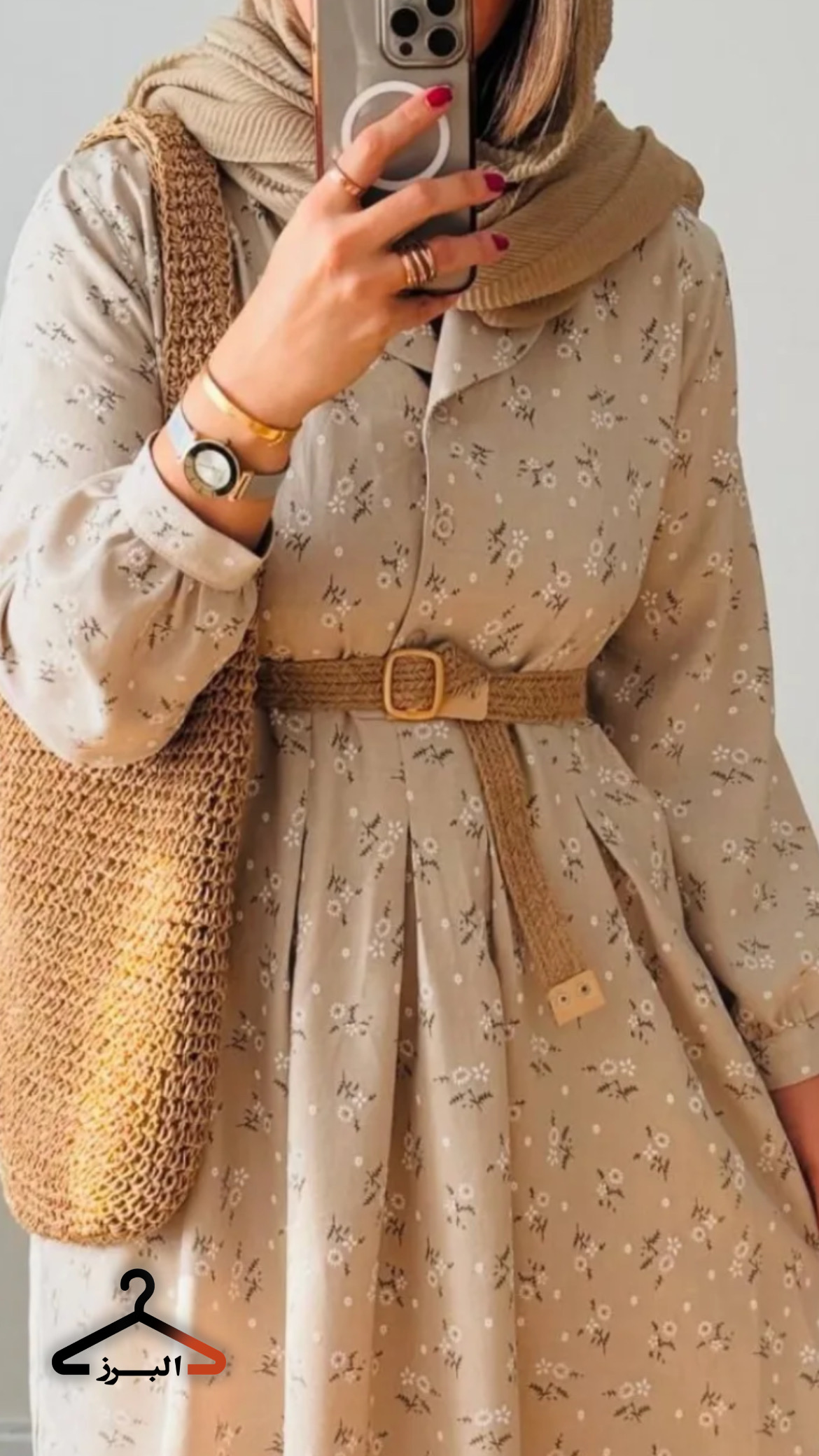 پیراهن ساحلی طرح گل گچی