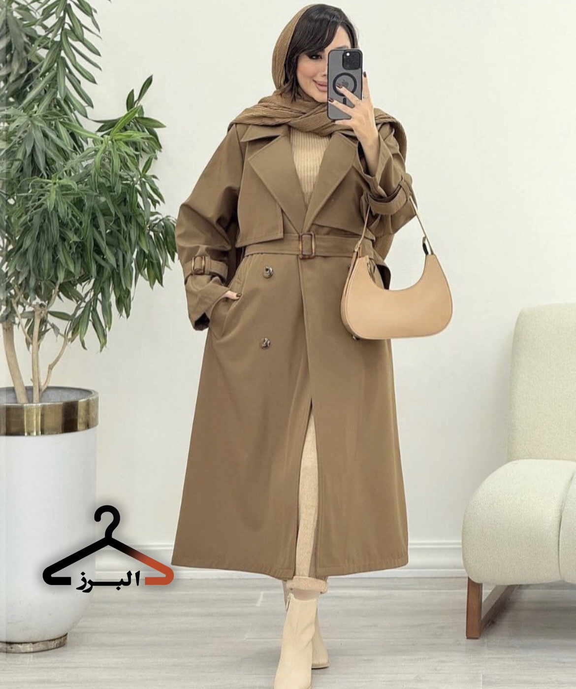 مانتو کتان شنل بلند