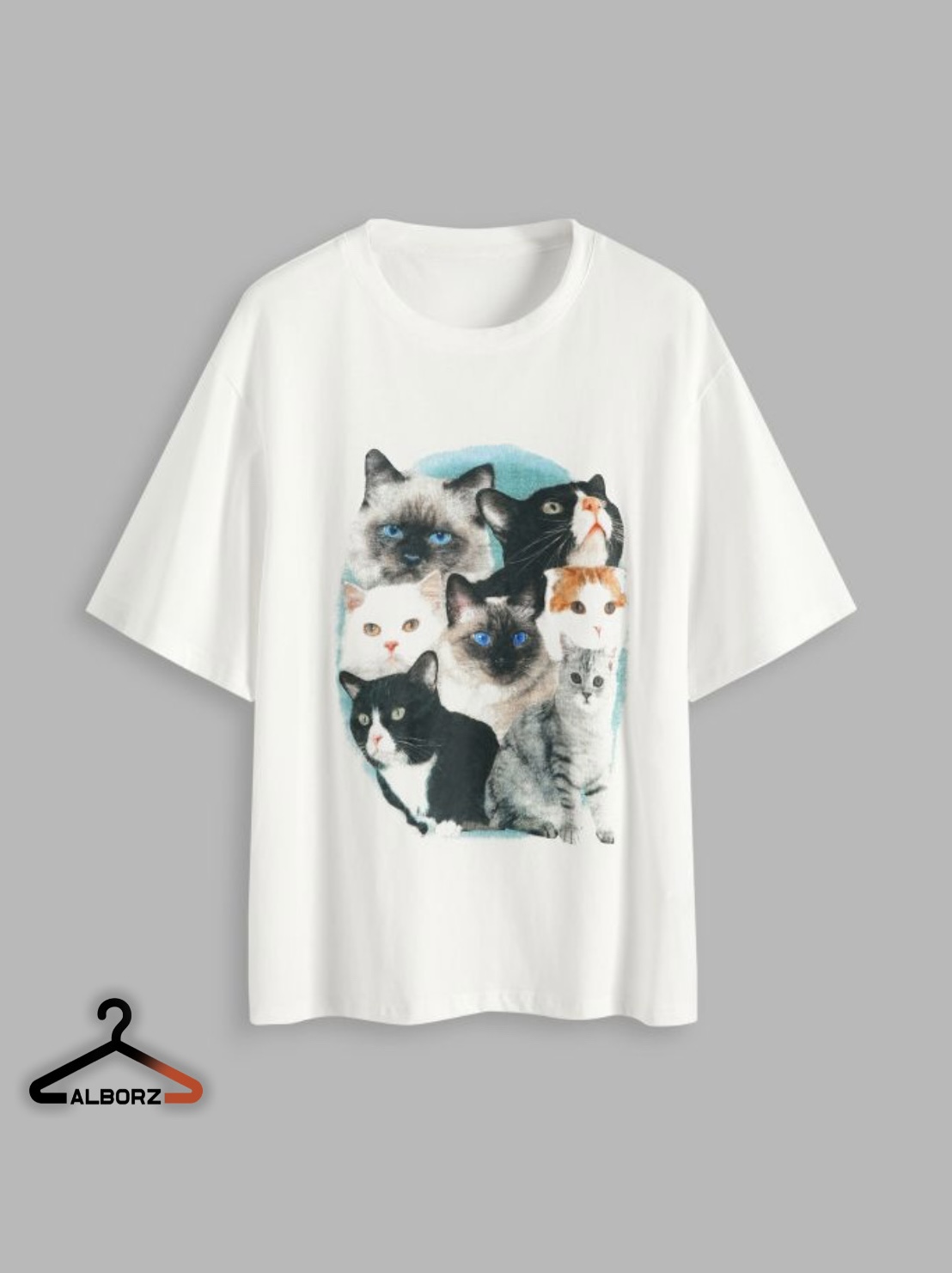 تیشرت وارداتی طرح گربه