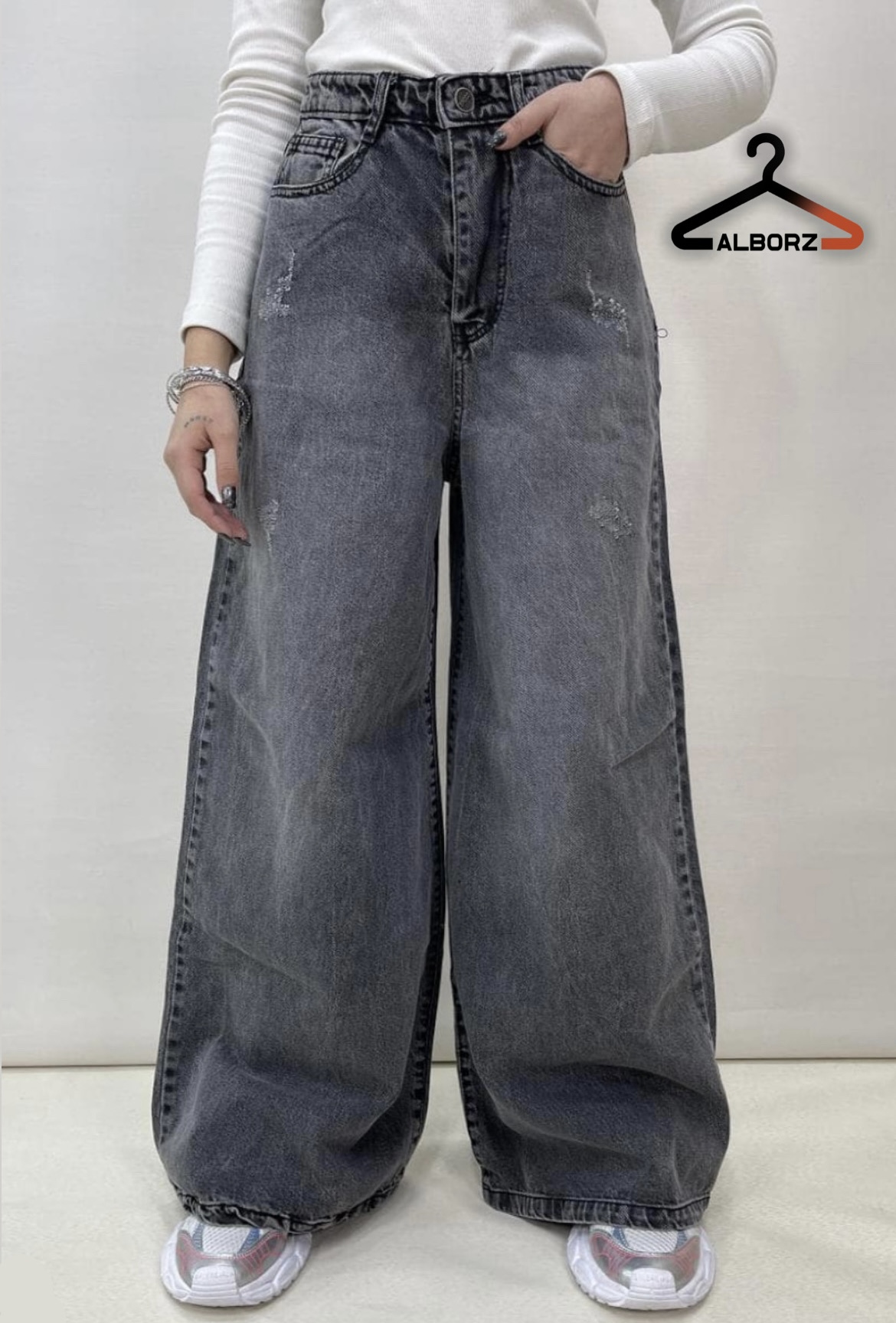 شلوار لی نیم بگZARA