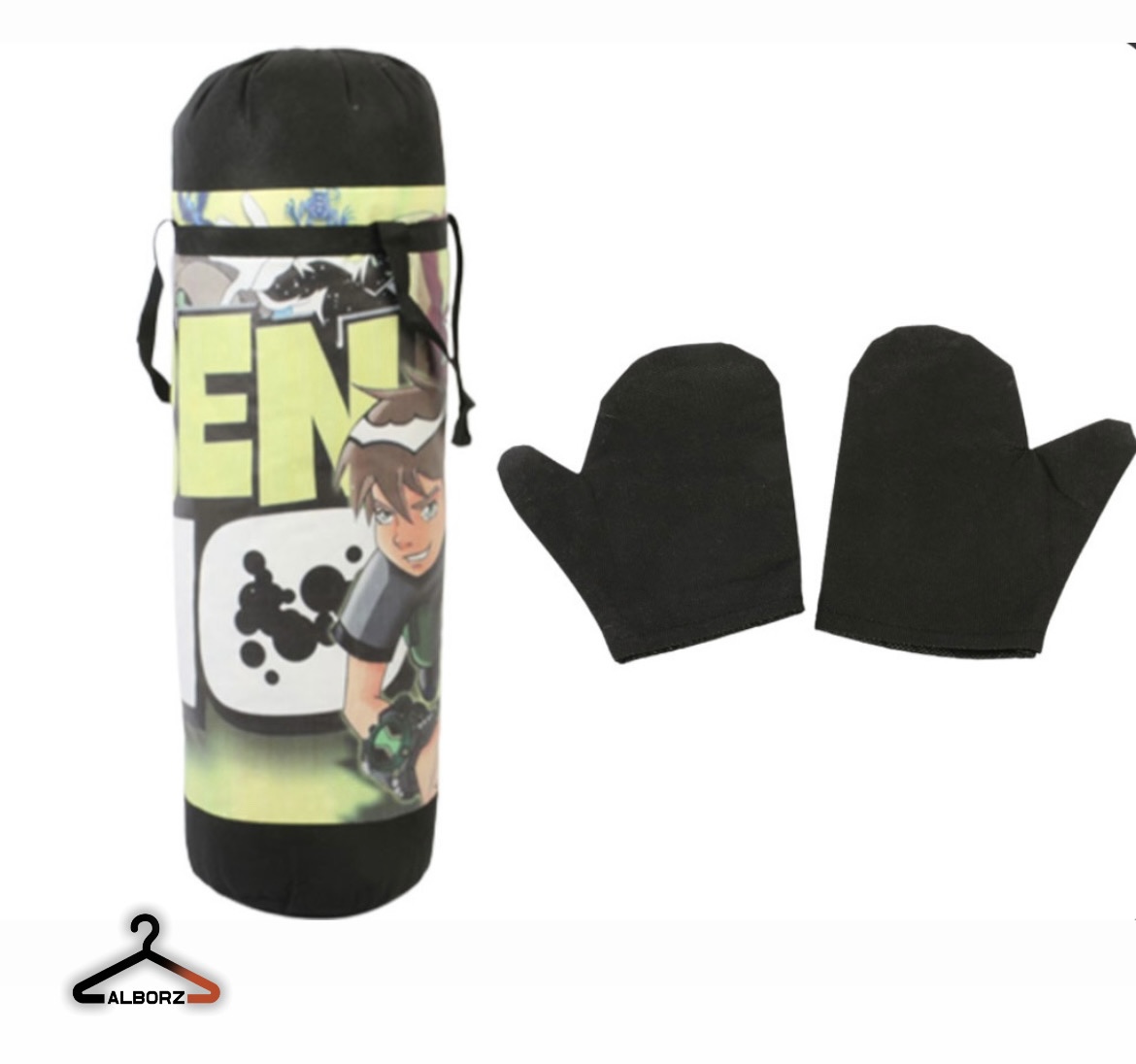 کیسه بوکس با دستکش بچه گانه